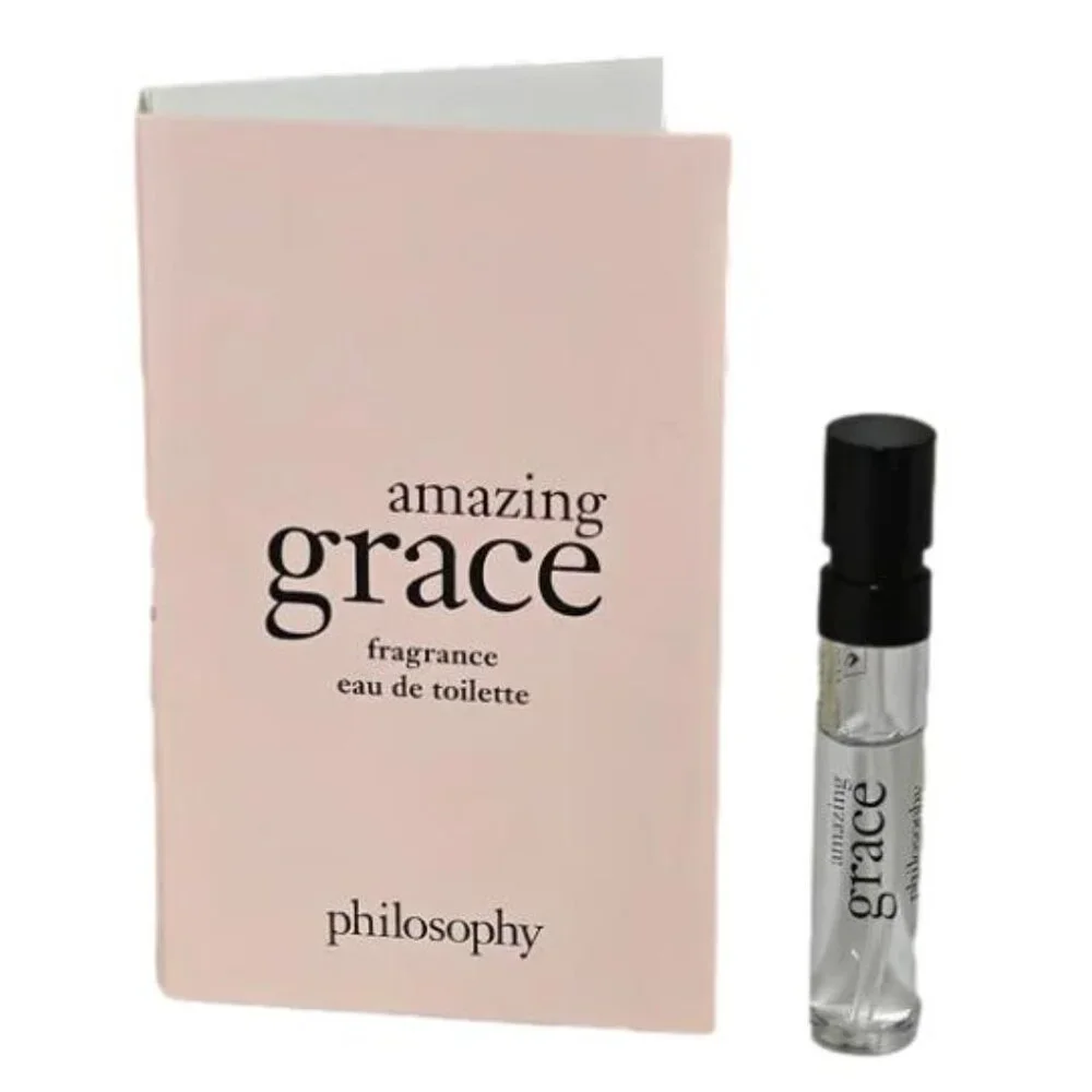 2 Pk Set of Philosophy Amazing Grace EDT Splash Samples 1.2ml/.04 fl oz each NEW
